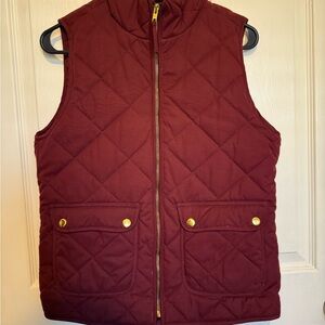 Men's Quilted Vest - Burgundy